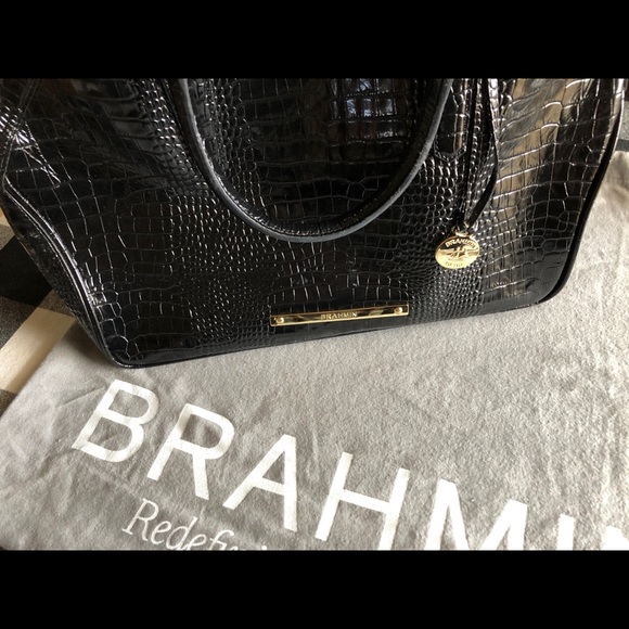 Brahmin Hudson Satchel Black Leather - Picture 3 of 6